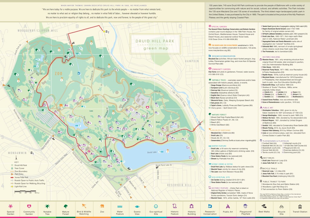 Druid Hill Park Map